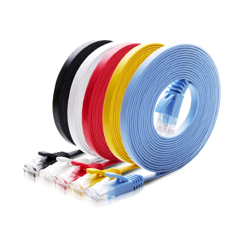 Power Over Ethernet - Cabo de rede liso 1000m/1m/2m/3m/5m/10m/15m/20m/cabo de