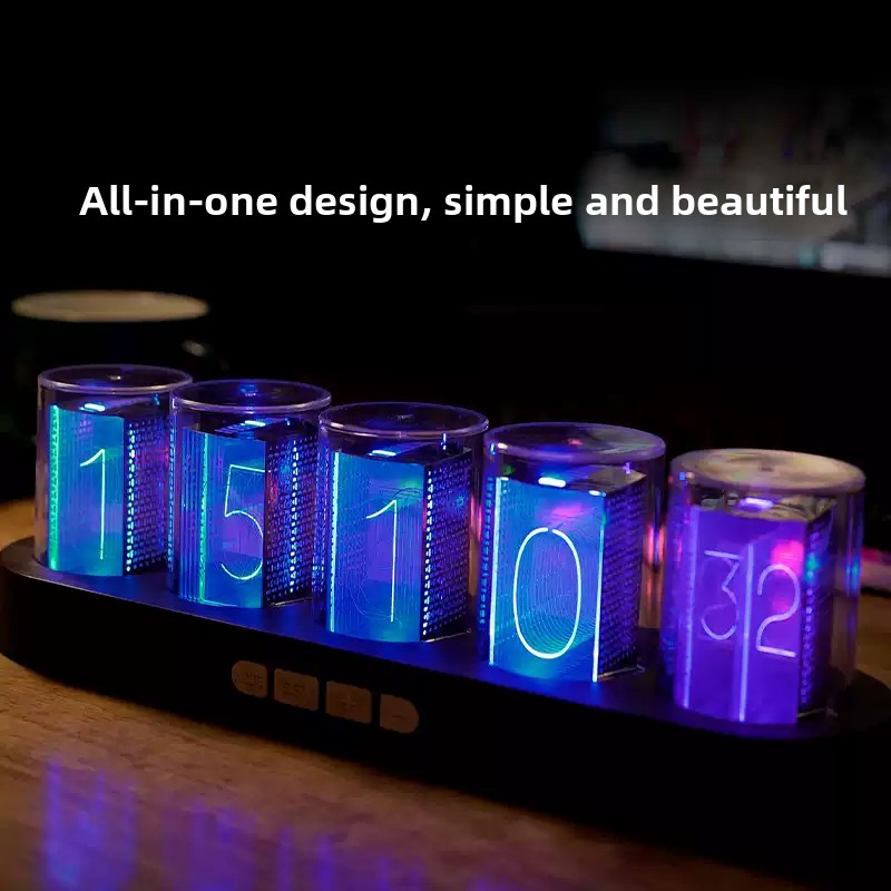 Office Tech Decor - Relógio Digital RGB para Desktop Gamer