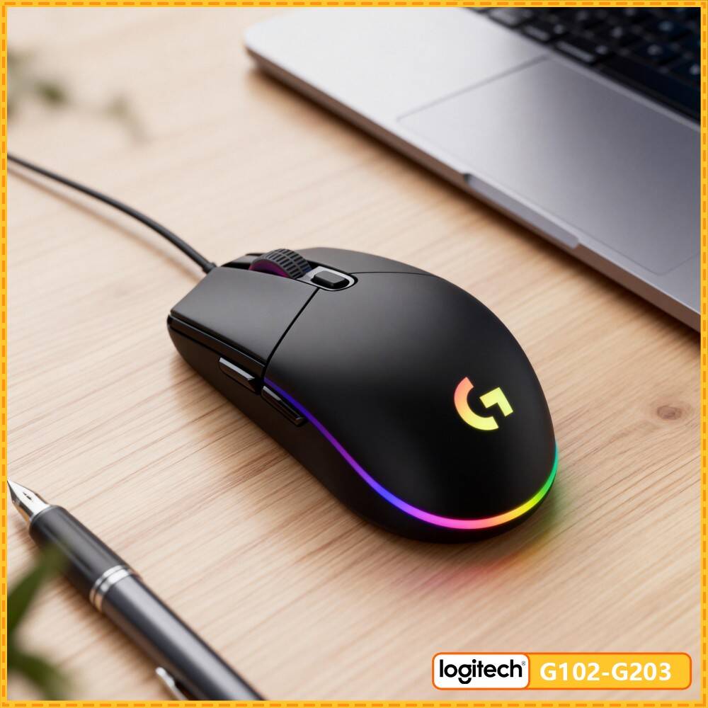 Logitech Mouse G203 - Mouse Gamer Logitech G203 8000 DPI