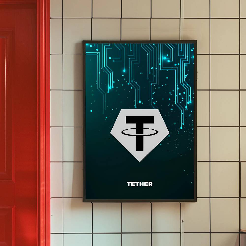 Pôster de Símbolo Cripto Tech  - Office Tech Decor avaliação e preço