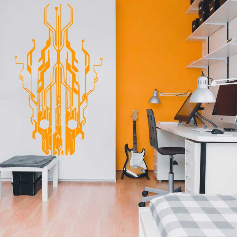 Chip circuito tecnologia crâni - Office Tech Decor avaliação e preço