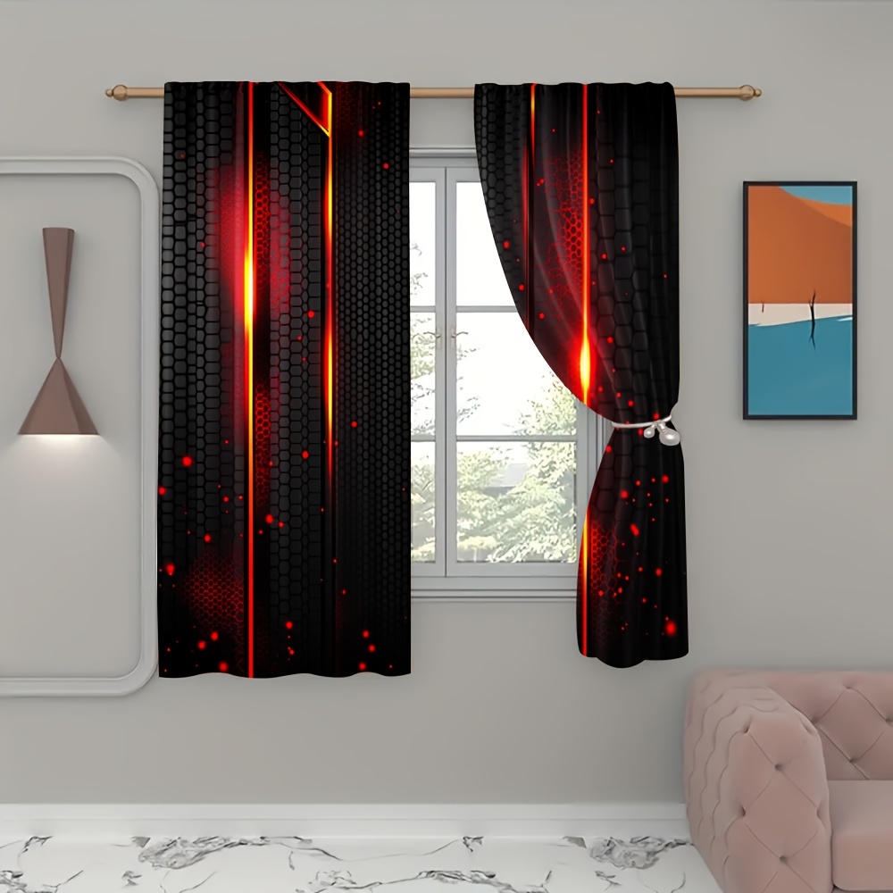 2 Peças Cortinas de Lava com E - Office Tech Decor avaliação e preço