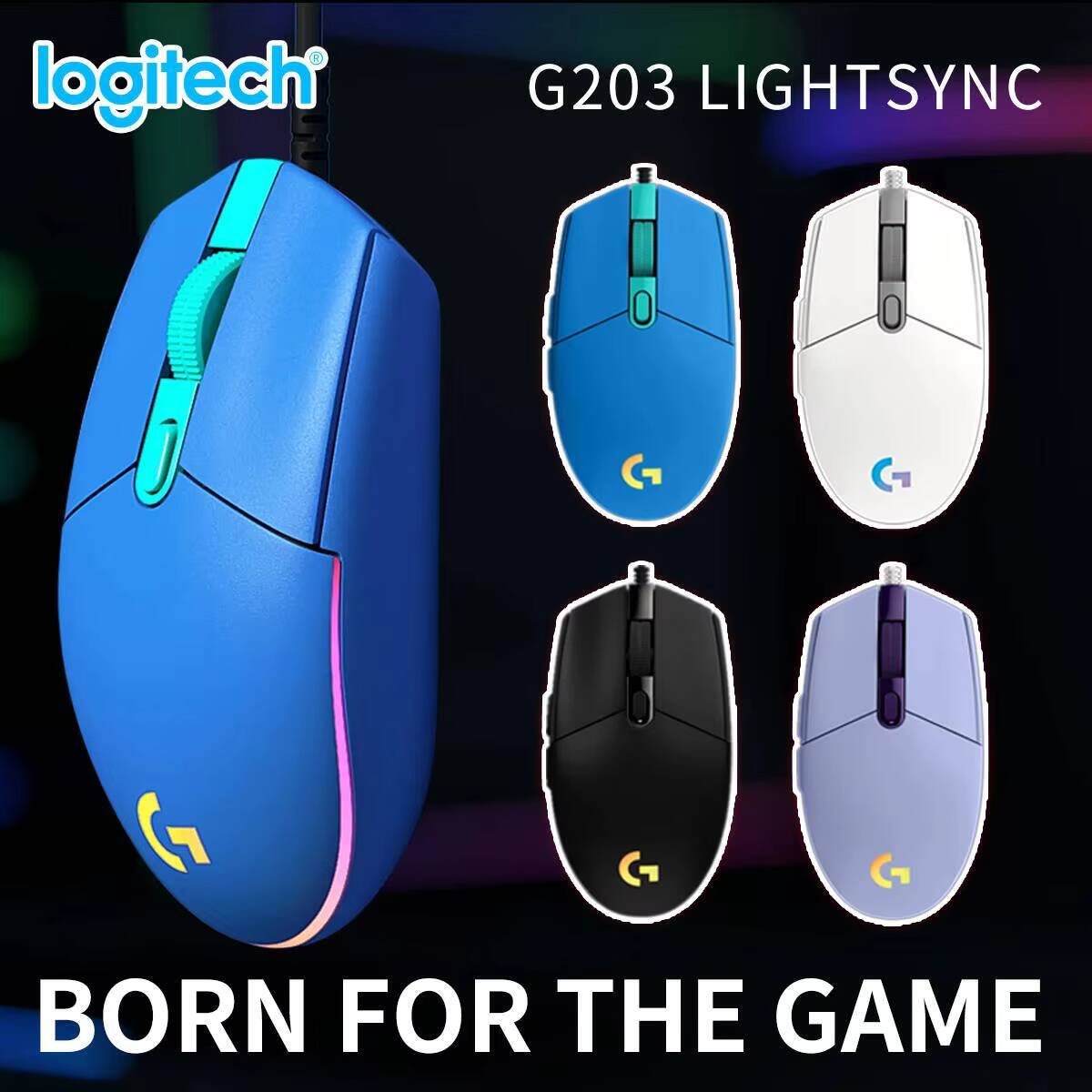 Mouse Gamer RGB com Fio Logite - Logitech Mouse G203 avaliação e preço
