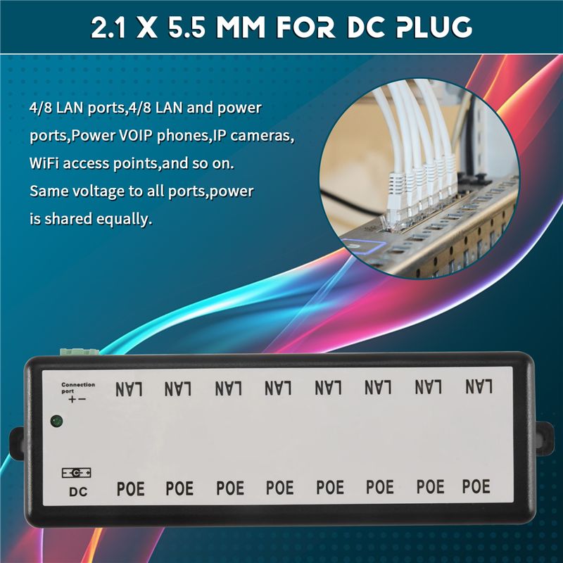 Injetor Poe B03B-8 com 8 Porta - Power Over Ethernet avaliação e preço